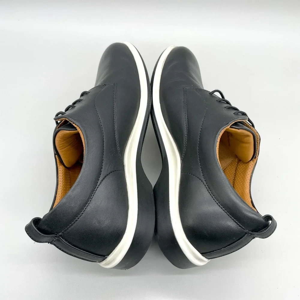Amberjack The Original Derby Shoes Mens 10.5 Black Leather Casual Dress Sneakers